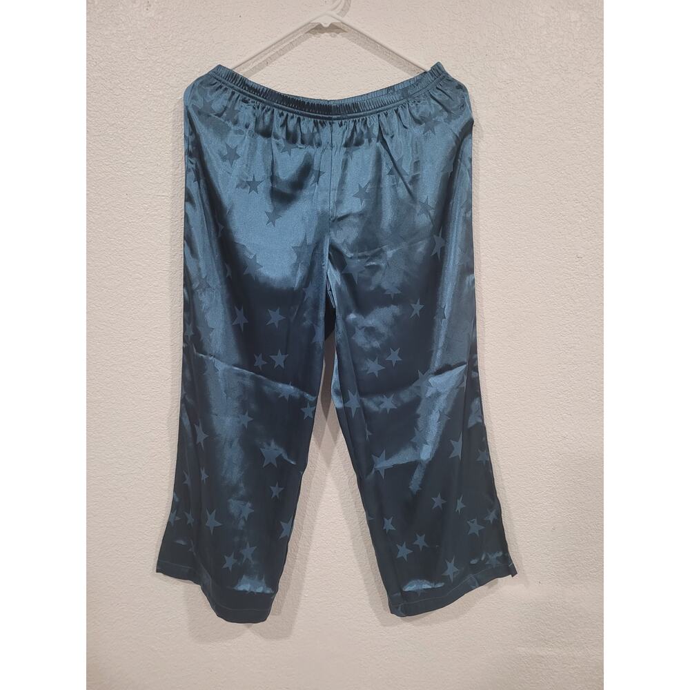 Splendid Women's Satin Pajama Bottoms Lounge Pants size XS Star Pattern #P‎